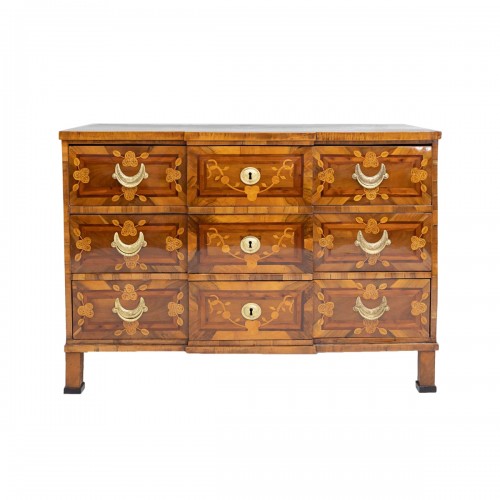 Louis XVI Marquetry Chest of Drawers, Late 18th Century