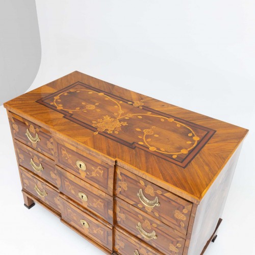 Antiquités - Louis XVI Marquetry Chest of Drawers, Late 18th Century