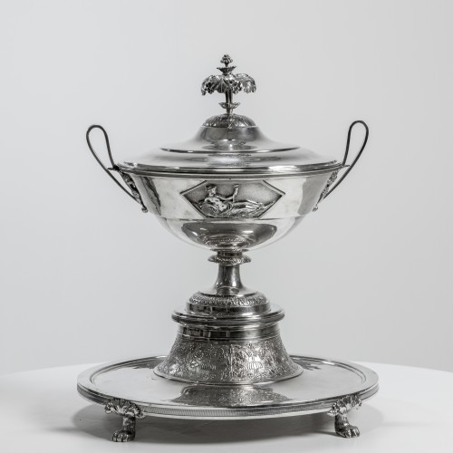 Pair of silver Lidded Tureens - Johann Georg Hann, Vienna 1800 - Antique Silver Style 
