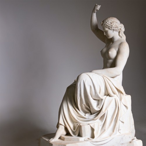 Empire - Neoclassical Marble Sculpture of Eirene, Italy, 1st Half 19th Century