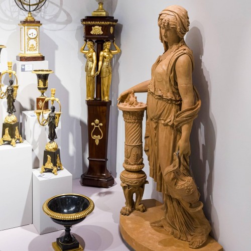 Vestal Virgin with eternal Flame, 1st Half 19th Century - Sculpture Style Empire