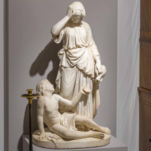 Heinrich Max Imhof (1795/98-1869) - Hagar and Ishmael, 1849 - Sculpture Style Napoléon III