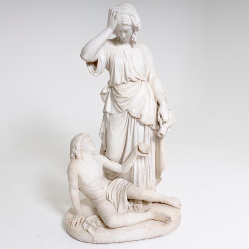 XIXe siècle - Heinrich Max Imhof (1795/98-1869) - Agar et Ismaël, 1849