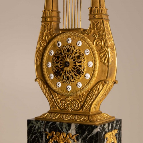 Horology  - Louis XVI Lyre Mantel Clock, probably Paris circa 1780