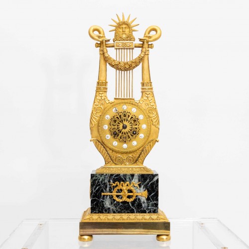Louis XVI - Louis XVI Lyre Mantel Clock, probably Paris circa 1780