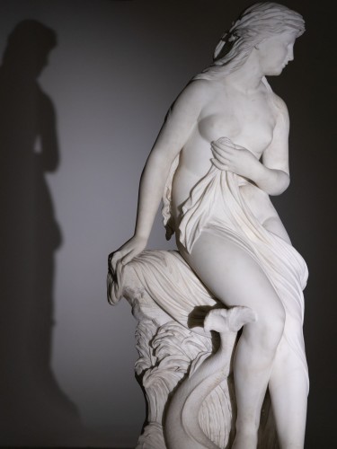 Sculpture  - Robert Cauer the Elder. (1831-1893) - Venus with Dolphin, Rome 1874