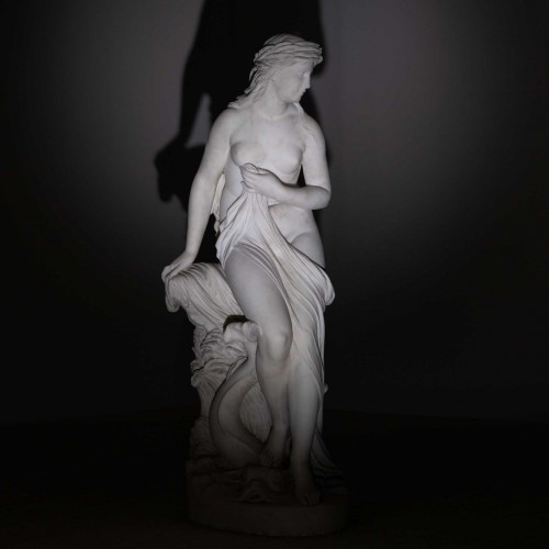 Antiquités - Robert Cauer l'Ancien (1831-1893) - Vénus au dauphin, Rome 1874