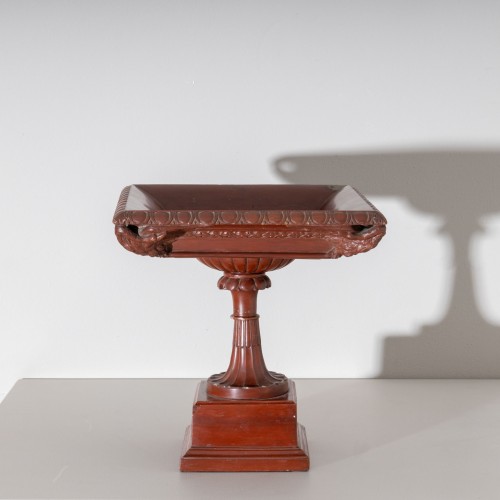 Objet de décoration Cassolettes, coupe et vase - Tazza en marbre Rosso Antico, Italie 19e siècle