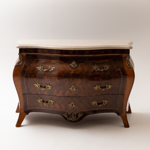Baroque commode by Niclas Korp (master 1771), Sweden around 1775 - Furniture Style 
