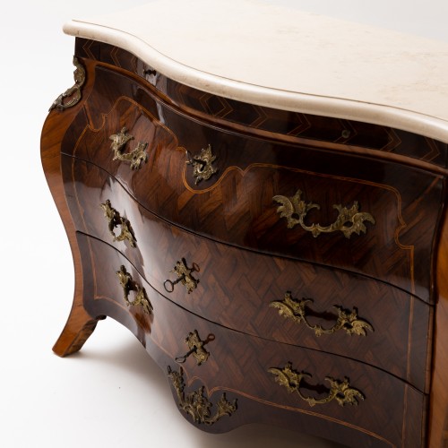 Furniture  - Baroque commode by Niclas Korp (master 1771), Sweden around 1775
