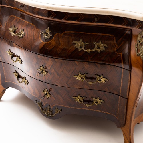 18th century - Baroque commode by Niclas Korp (master 1771), Sweden around 1775