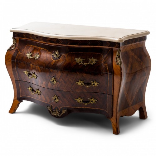 Antiquités - Baroque commode by Niclas Korp (master 1771), Sweden around 1775