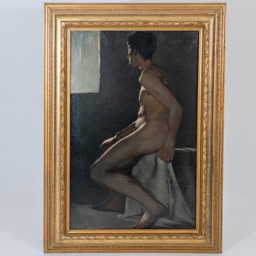 Paul Anton Kaulbach (1864 - 1930) - Nu masculin - Tableaux et dessins Style Art nouveau