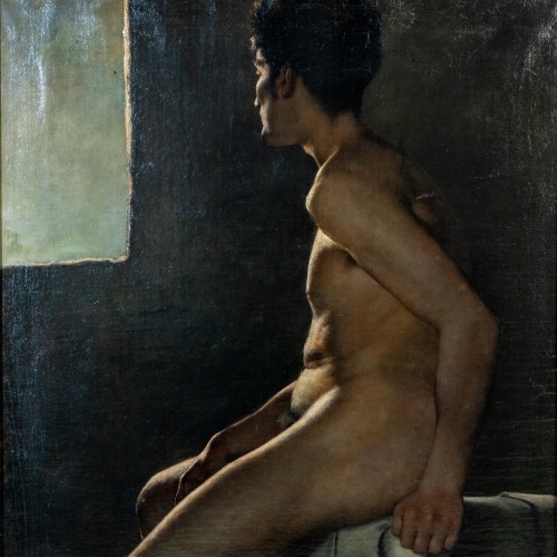 Tableaux et dessins Tableaux XIXe siècle - Paul Anton Kaulbach (1864 - 1930) - Nu masculin