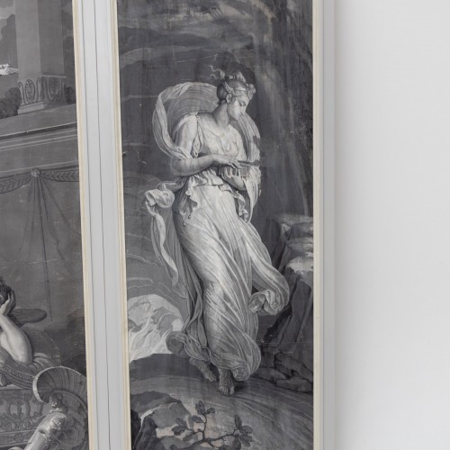 Grisaille wallpaper from the &quot;Psyche&quot; series by Merry-Joseph Blondel &amp; Louis Lafit - 