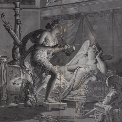 - Papier peint en grisaille de la série "Psyché" par Merry-Joseph Blondel & Louis Lafit
