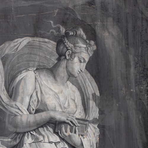 Antiquités - Papier peint en grisaille de la série "Psyché" par Merry-Joseph Blondel & Louis Lafit
