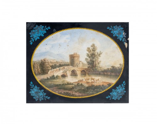Plaque en Scagliola d'après Pietro della Valle, fin du XIXe siècle