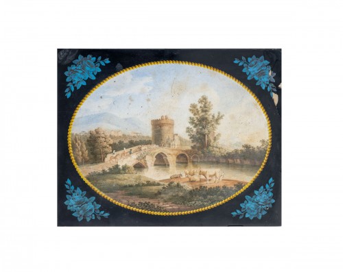 Scagliola Plate after Pietro della Valle, Late 19th Century