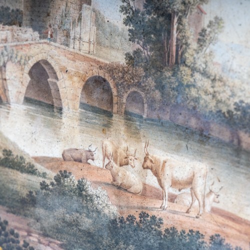 Scagliola Plate after Pietro della Valle, Late 19th Century - 