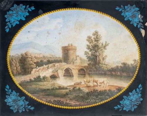  - Plaque en Scagliola d'après Pietro della Valle, fin du XIXe siècle