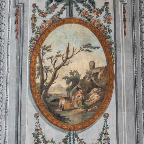 Antiquités - Three-part painted Wall Panels, Italy or France, 2nd Half 19th Century