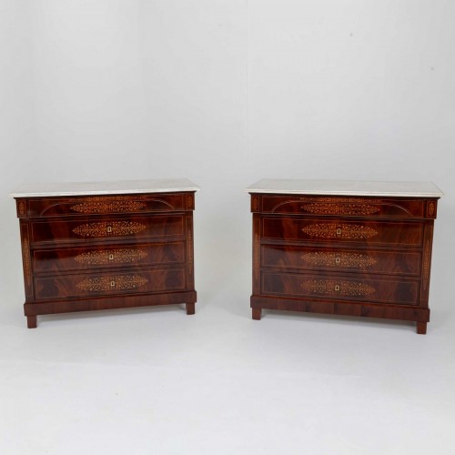 Antiquités - Pair of Charles X Chests of Drawers circa 1830