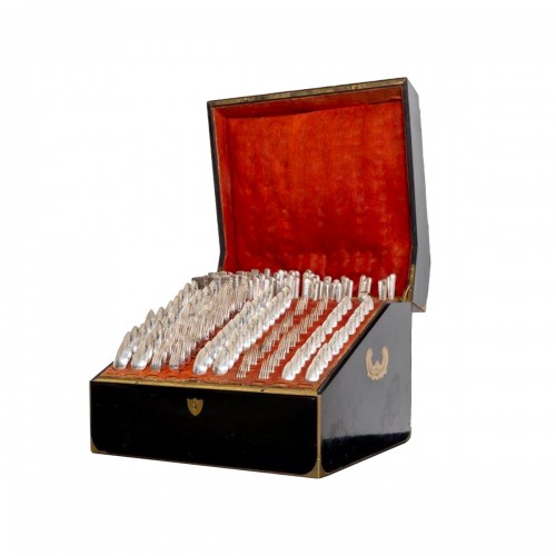 Russian Cutlery in a French Case, late 19th to early 20th Century