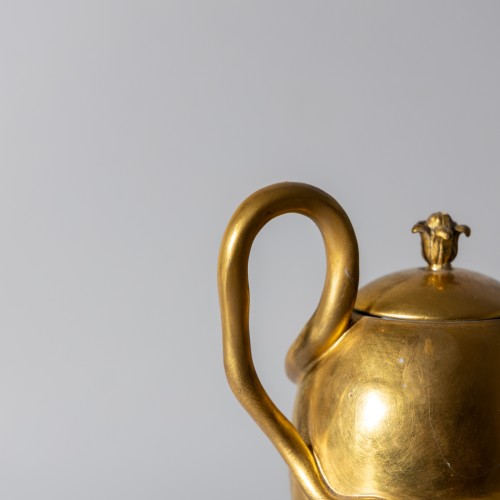  - Golden Porcelain Teapot with Snake Decoration, KPM c. 1800