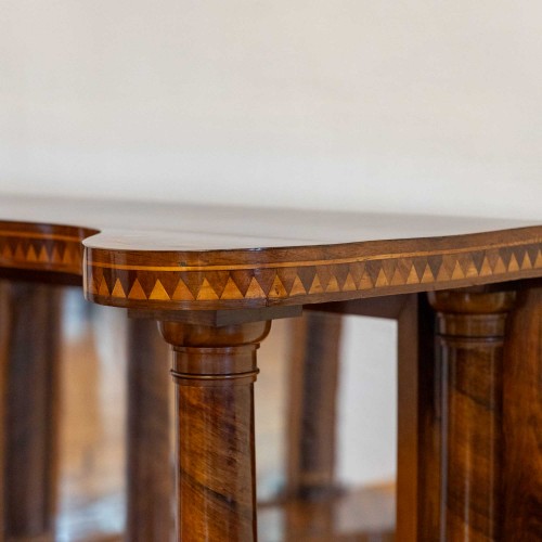  - Pair of Parquetry Console Tables with Mirrors, Mid-19th Century