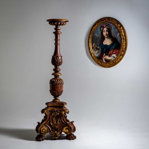 - Chandeliers d'autel du début du baroque, Florence datés de 1627