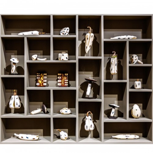 Collection of 23 Shibayama Objects, Japan Meiji Period Late 19th Century
