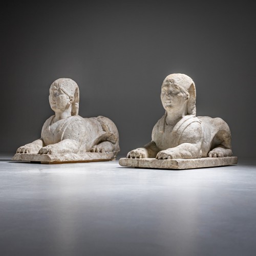 Pair of Marble Sphinxes, Italy 17th Century - 