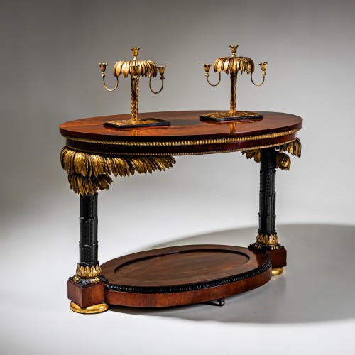  Table with Palmettes, possibly Berlin Gotha circa 1820/25 - Furniture Style Restauration - Charles X