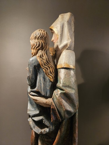 Sainte Anne trinitaire, Franconie vers 1520 - Sculpture Style Moyen Âge