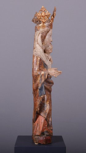 Sculpture Sculpture en Bois - Marie avec l'Enfant Jésus