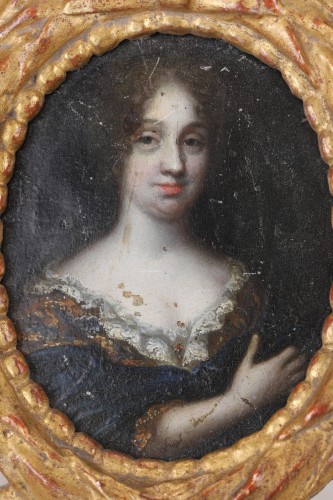 Portrait miniature ovale d'une femme, seconde moitié du XVIIe siècle - Emil Fonfoneata