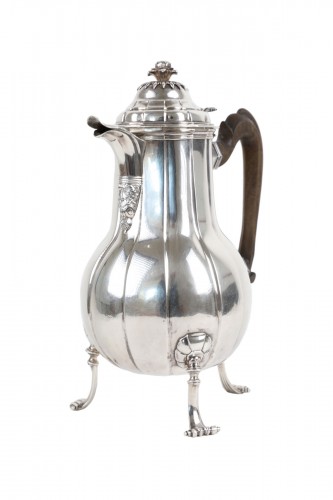 TournainDoornik Belgium - 18th Century Silver Coffee Pot.