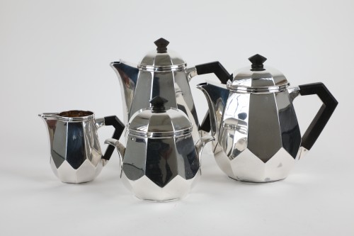 Ravinet D&#039;enfer - 5-piece silver tea and coffee service, Art Deco period - Antique Silver Style Art Déco