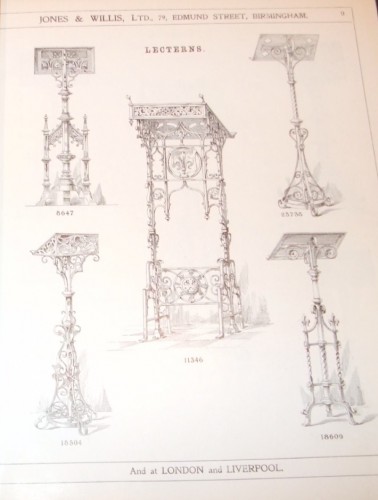 XIXe siècle - Lutrin en laiton de style néo-gothique fabriqué par Jones & Willis Ltd. Birmingham
