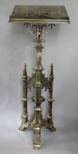 Art nouveau - Gothic Revival brass lectern made by  Jones &amp; Willis Ltd. Birmingham