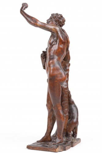 Scène mythologique d'une statue en bois représentant Paris avec la pomme d'or - Emil Fonfoneata