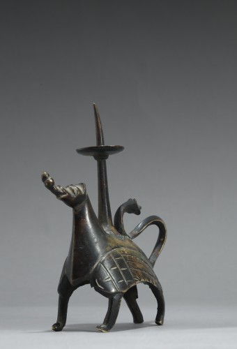 Curiosities  - Gothic bronze candlestick, Germany13th-14th century