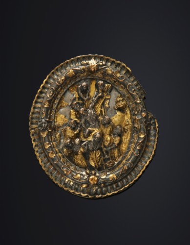 Descente de Croix, plaquette en métal - Europe du Nord, XVIIe siècle - Art sacré, objets religieux Style 