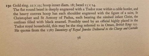 Antiquités - Bague en or, période Tudor XVIe siècle