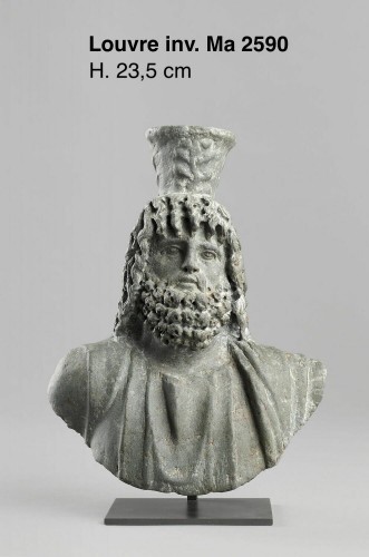 Buste romain en albâtre de Serapis - Emmanuel Soubielle Works of Art