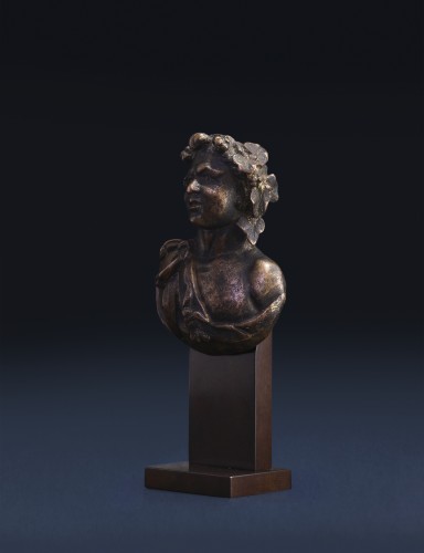 Bronze d'applique figurant le buste d’un jeune faune; époque Romaine - Emmanuel Soubielle Works of Art