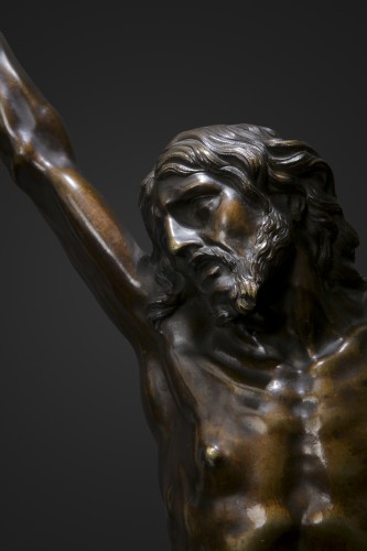 Art sacré, objets religieux  - Christ en bronze vers 1700