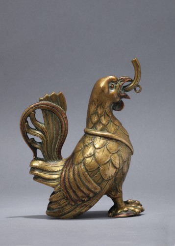 Antiquités - Aquamanile in the shape of a rooster