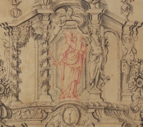 17th c. Flemish Design for an Altarpiece  - Paintings & Drawings Style 